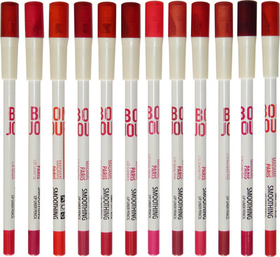 VARS LONDON Bold Matt Lip Liner Pack of 12 | Long-lasting |Matte Finish | Non-drying(MULTICOLOR)