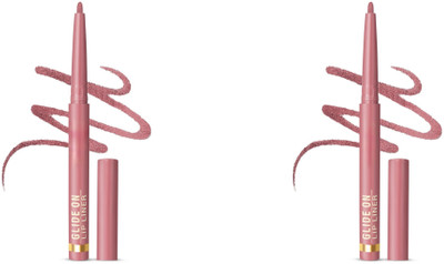 VERGE Glide On Lip Liner (Waterproof, Smudgeproof & Long Lasting Formula) Pack of 2(Ghosted)