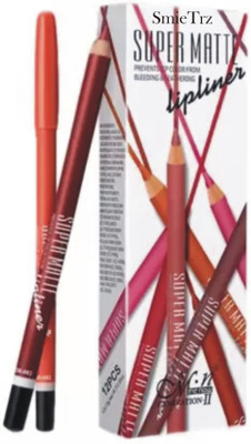 SMIETRZ Colorite Lip Pencil Long Lasting Smudge Proof Enriched&Vitamin E Glides Smoothly(Multicolor)