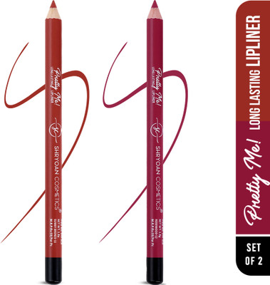 Shryoan Pretty Me Bold Lipliner & Eye Liner Pencil| Set of 2| Waterproof & Smudge Proof(Shade- 11, 12, Pack of 2)