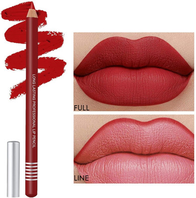 BLUEMERMAID 2 In 1 Eye & Lip Liner Pencil One Swipe Smooth Application(Red)