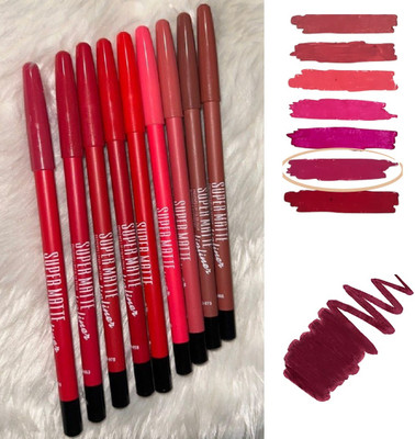 Gonegal Super Matte Creamy Stick Lipliner Multicolor Pack Of 9(Multicolor)