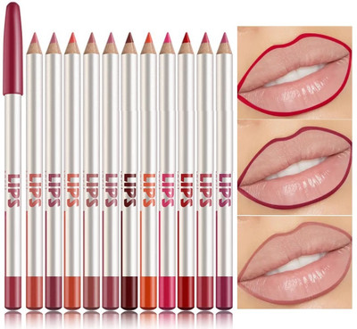 MYEONG Professional Waterproof Multicolored Matte Lip Liner(Multi Color)