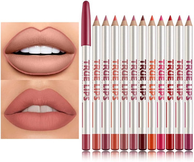 Amaryllis 12 Multicolor Long-Lasting Fade Resistant Lip Pencil Makeup(Multicolour)