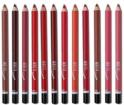 WOONGMI Matte Lip Liner Pencil Set - 12(MULTI)