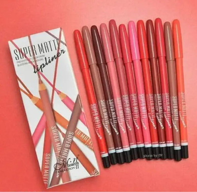 WEEPER Waterproof Professional Multicolored Matte Super Matte Lip Liner Pencil(Multi)