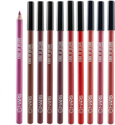 MARS Edge Of Desire Matte Lip Pencil Pack Of 10(Mix-10)
