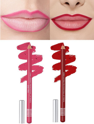 BLUEMERMAID MULTI COLOR HIGH PIGMENT CREAMY MATTE LIP LINER(RED, PINK)