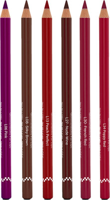 Glam21 Creamy Lip Liners|Long-Lasting Formula| Smudge-Proof |Lip Pencil | Multicolor(COMBO-03)