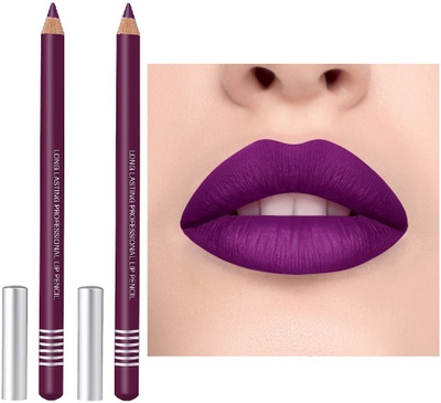 SEUNG NEW SMUDGE PROOF MATTE FINISH PURPLE LIP LINER SET OF 2(PURPLE)