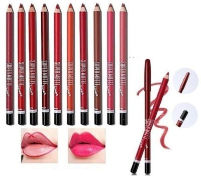 Trendy styler MeNow Super MAtte Set of 12 Creamy Lip Liner Pencils(Multicolor)