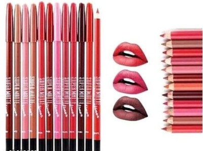 Trendy styler Menow Super Matte NON- transfer Pencil - Set of 12(Multicolor)