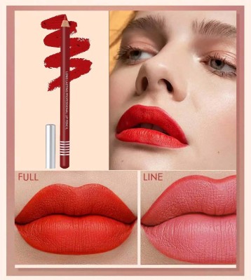 BLUEMERMAID Matte Creamy Eye & Lip Liner Pencil One Swipe Smooth Application(Red)