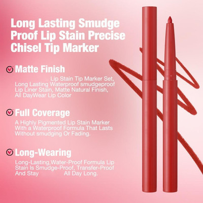 BLUEMERMAID RED LIP LINER SMUDGE PROOF WITH SILKY TEXTURE(RED)