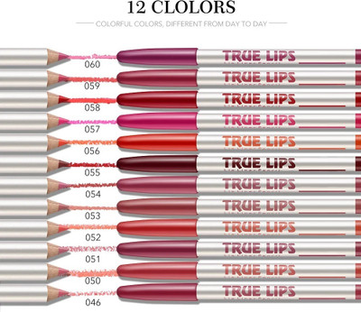 SEUNG PROFESSIONAL SET OF 12 PENCIL LIP LINER WITH MATTE FINISH(MULTI COLOR)