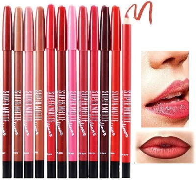 Libline Matte Lip Liner Pencil (Set of 12)(MUTICOLOR)
