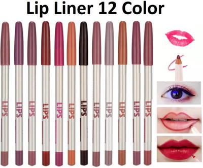 LILLYAMOR Matte Lip Liner | One Swipe Smooth Application | Long Lasting(MULTICOLORED)