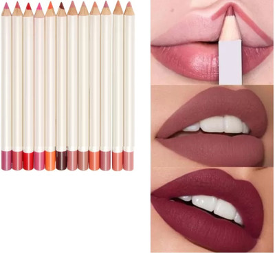 GABBU Waterproof Matte Lip Liner Set Long Lasting waterproof./3(MULTICOLOR)
