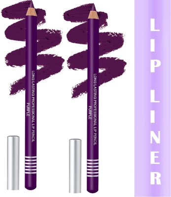 BLUEMERMAID Matte Eye & Lip Liner Pencil Professional Makeup Pack Of 2(PURPLE)