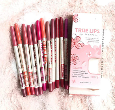 MYEONG Set of 12 Creamy Lip Liner Pencils(multi color)