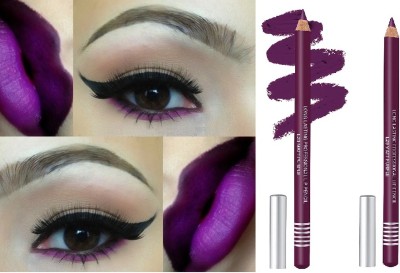 BLUEMERMAID PACK OF 2 LONG LASTING PURPLE LIP LINER(PURPLE)