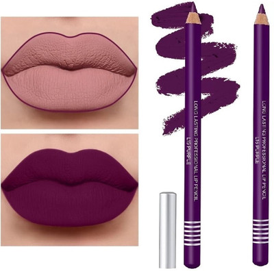 BLUEMERMAID PERFECT 2 IN 1 PURPLE LIP & EYE LINER MATTE FINISH HIGH PIGMENT FORMULA(PURPLE)