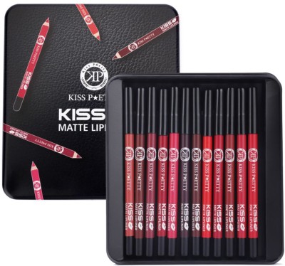 adbeni Kiss Matte Lip Liner Waterproof Smudge Proof & Long Lasting(Multicolor)