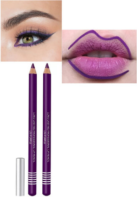BLUEMERMAID SMUDGE PROOF 2 IN 1 PURPLE LIP & EYE LINER MATTE FINISH HIGH PIGMENT FORMULA(PURPLE)