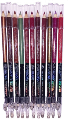 ads Matte Smooth & Waterproof Lip Pencil Lipliner Multicolor 12pcs(Multicolor)