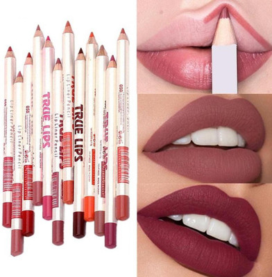 Emijun New color full matte finish water proof creamy super matte lip liner(multi color)