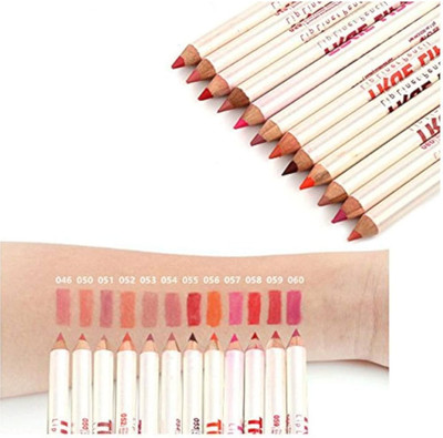 NADJA Matte Finish Lip Liner pencil long lasting easy to blend liner(MULTICOLOR)