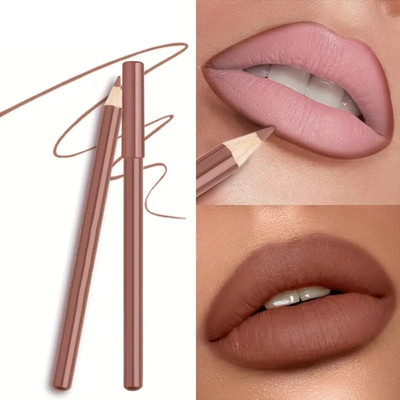 Libline High Pigmented Lip Liner 2-in-1 Matte Make Up Lip Liners Pencil(BROWN)