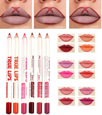 Facejewel 6pcs Matte Lip Liner Set Waterproof & Long Lasting(Multicolor)