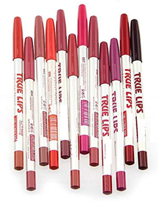 Vyomiris Matte ip Liner Pencil Natural Finish, Set of 12(MULITICOLOR)