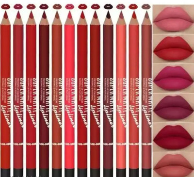 BLUSHIS Colorite Lip Pencil Long Lasting Smudge Proof Enriched&Vitamin E Glides Smoothly(Multicolour)