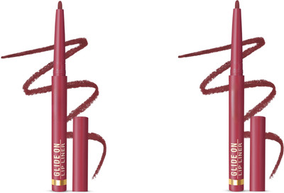 VERGE Glide On Lip Liner (Waterproof, Smudgeproof & Long Lasting Formula) Pack of 2(Queen Bee)