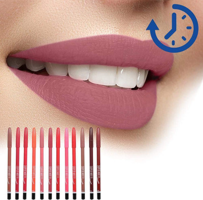 asija makeovers Best quality Lipliner & Eye Liner Pencil Set of 12 | Smudge Proof & Waterproof(multicolor)