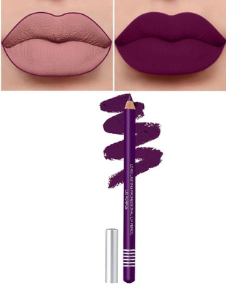 BLUEMERMAID WATERPROOF LIP & EYELINER PURPLE COLOR CREAMY MATTE FINISH(PURPLE)