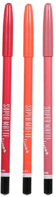 WECHARMERZ Bold Super Creamy Matte Lipliner Pack OF 3(Multicolor)