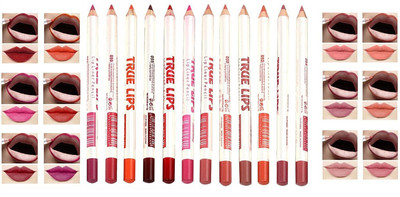 Emijun PROFESSIONAL MAKE UP LOOK BEST WATER PROOF MATTE FINISH LIP LINER PENCIL(multi color)