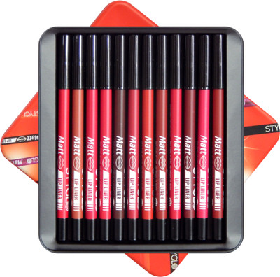 VARS LONDON Matte Lip Liner Set of 12 | Bold Matt Lip Liner | Long-lasting | Matte Finish(MULTICOLOR)
