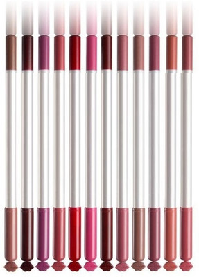 Amaryllis Matte Lip Liner Pencil Set, Smooth(Multicolour)