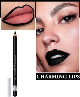 BLUEMERMAID LONG LASTING BEST BLACK LIP LINER & EYE LINER PENCIL MATTE FINISH(BLACK)