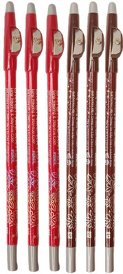 WECHARMERZ Matte Waterproof Pencil Lip Liner Pack Of 2(Red,Maroon)