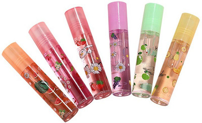 REIMICHI Best Fruit Lip Oil Moisturizing Transparent Lip Gloss Set of 6(MULTI COLOR)