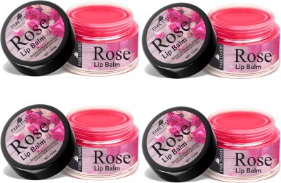 PARK DANIEL Rose Lip Balm For Dry & Chapped Lips | Lip Nourishment Pack of 4 Unit of 15gm(60 g, Assorted)