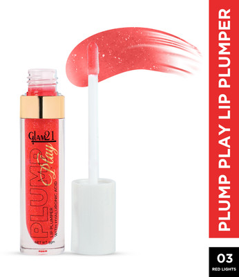 Glam21 Plump Play Lip Plumper-Juicy Lips Fuller & Hydrated Moisturizing Crystal Shine(Red Lights)