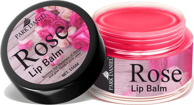 PARK DANIEL Rose Lip Balm For Dry & Chapped Lips | Lip Nourishment Pack of 1 Unit of 15gm(Assorted)