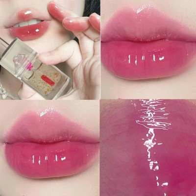 manasona Korean Lip Tint Plumping Lip Gloss Long Lasting Waterproof, Moisturizing Mini(6 ml, RED)