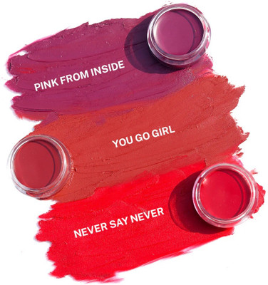 MYEONG 3 in1 Lip, Cheek & Eye Tint Lip Stain With Multiple Flavors Multi Tint(Pack of: 3, 30 g)